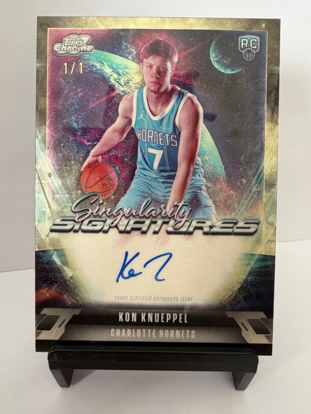 2026 Topps Chrome Basketball Kon Knueppel Cosmic Superfractor Auto 1/1